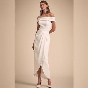 BHLDN Thompson White Dress Off-Shoulder Formal